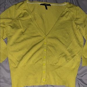 White House black market green cardigan